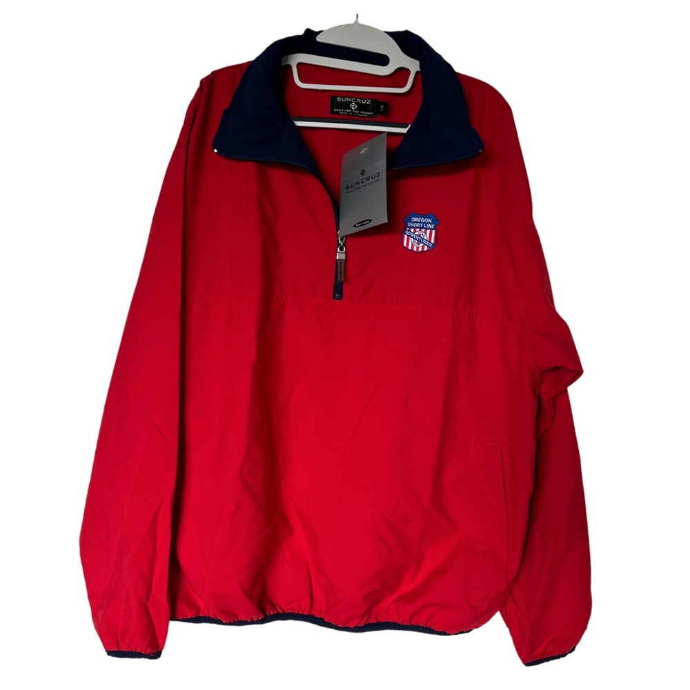 Suncruz‎ Red Quater Zip Up With Union Pacific Railroad Logo Size XXL